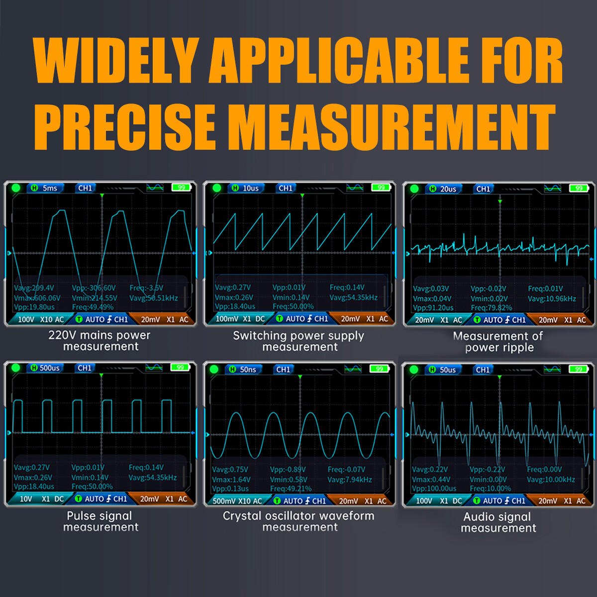 3-IN-1 FNIRSI 2C53T Advanced Version Dual Channel Digital Oscilloscope + 2 Probe