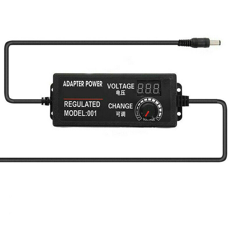 Adjustable Voltage Power Supply 3-24V w/ LCD Display AC / DC Switch Adapter US