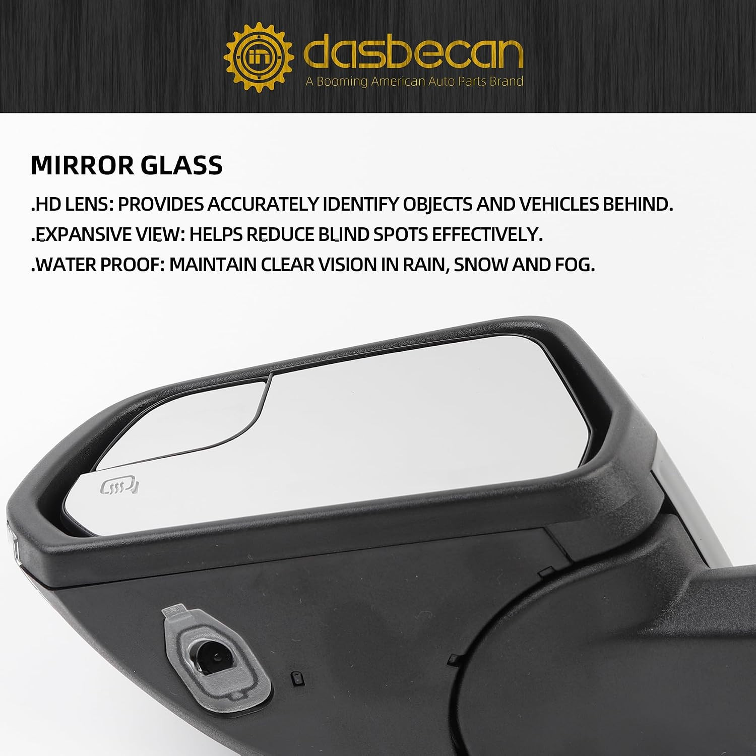 Left Driver Side Door Mirror Compatible with Ford Mustang 2015-2020 Power Glass