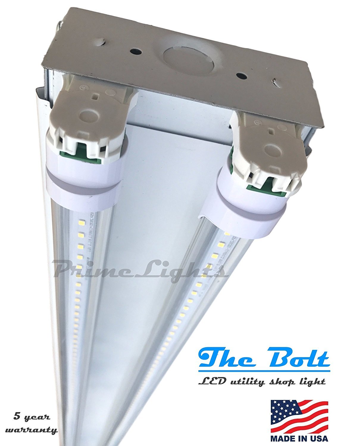 4′ ft. 2 Lamp T8 LED Strip Light Fixture – Shop, Garage, 44W 5,700lm (Qty 8)