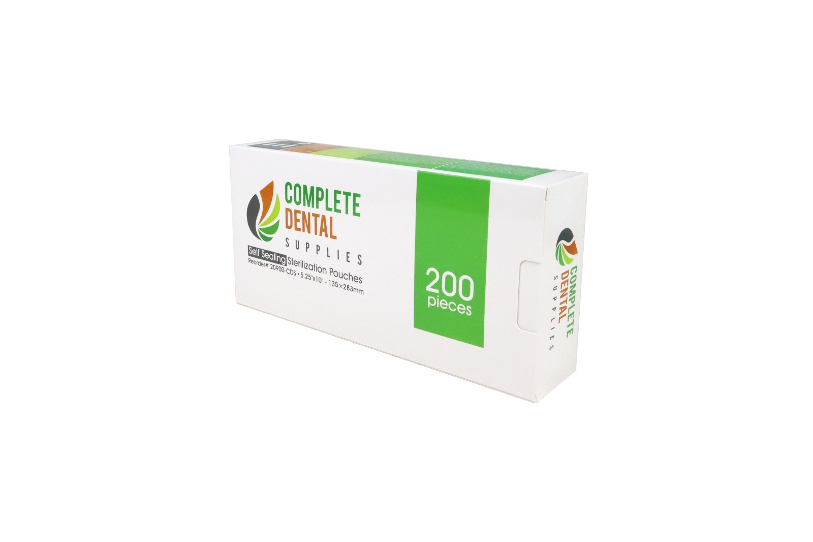 Self Sealing Sterilization Pouches 5.25″*10″, 135×(254+29)mm, 200 pcs / box.