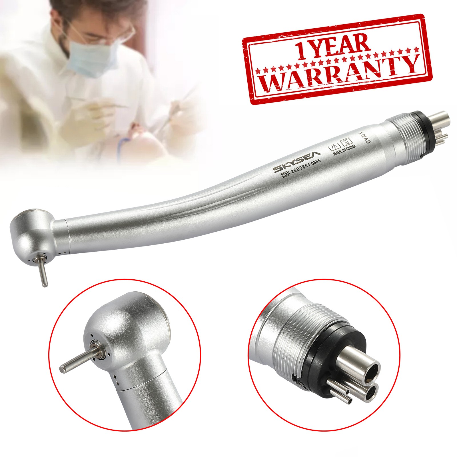 Dental High Speed Handpiece 4 Hole 2 Holes Push Button Turbine Y1BA4