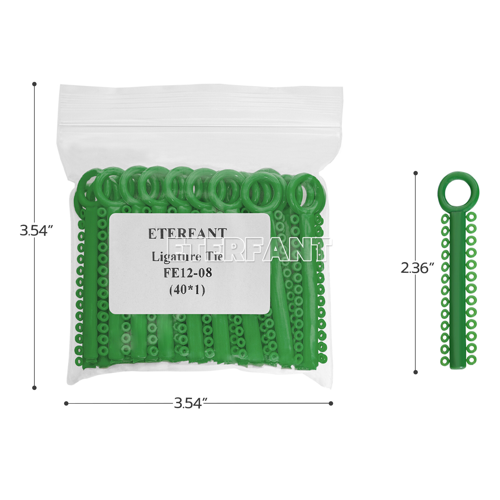 1040PCs ETERFANT Dental Orthodontic Ligature Ties Elastic Rubber Bands Brackets