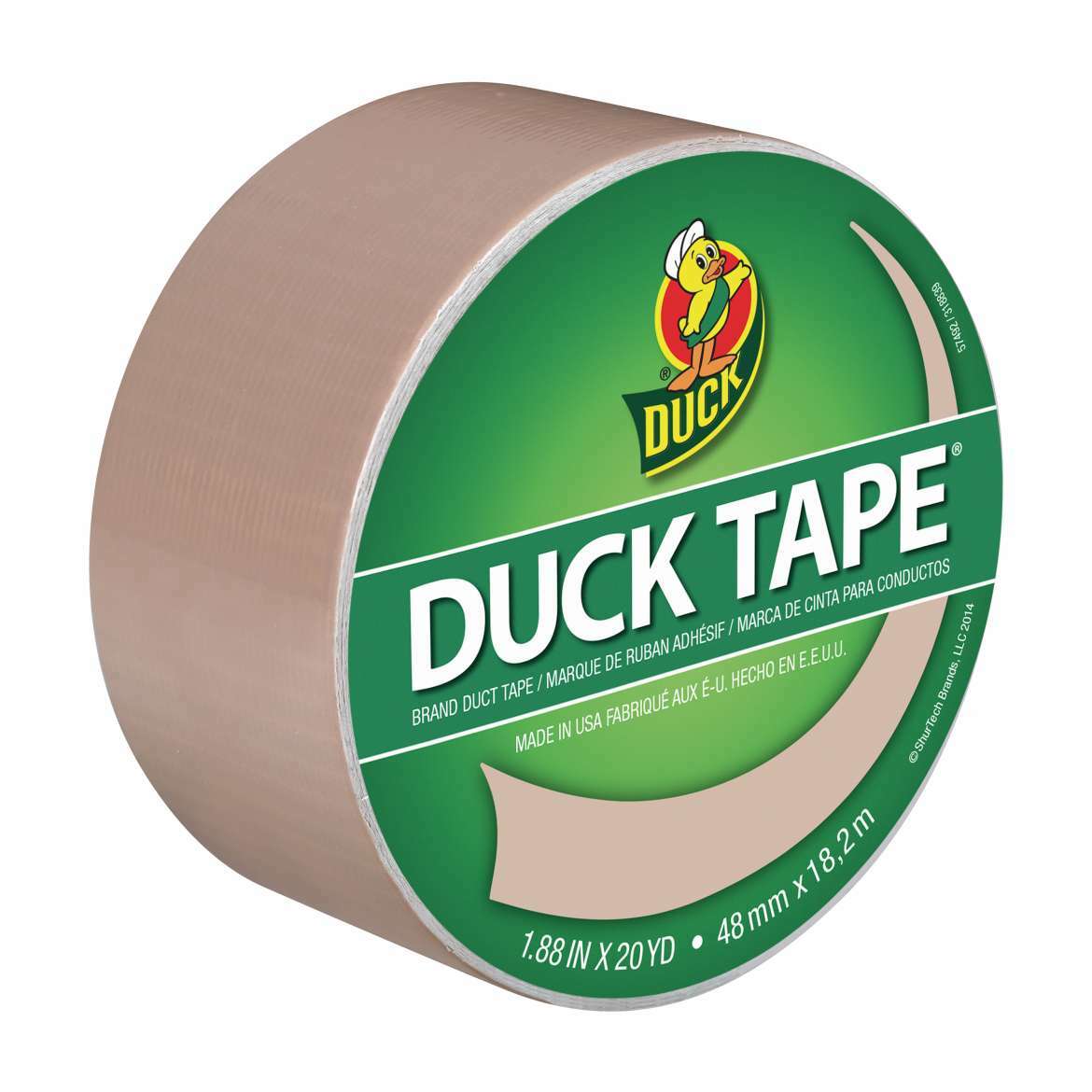 Duck Brand Solids Color Duct Tape: 1.88 in. x 60 ft. (Beige)