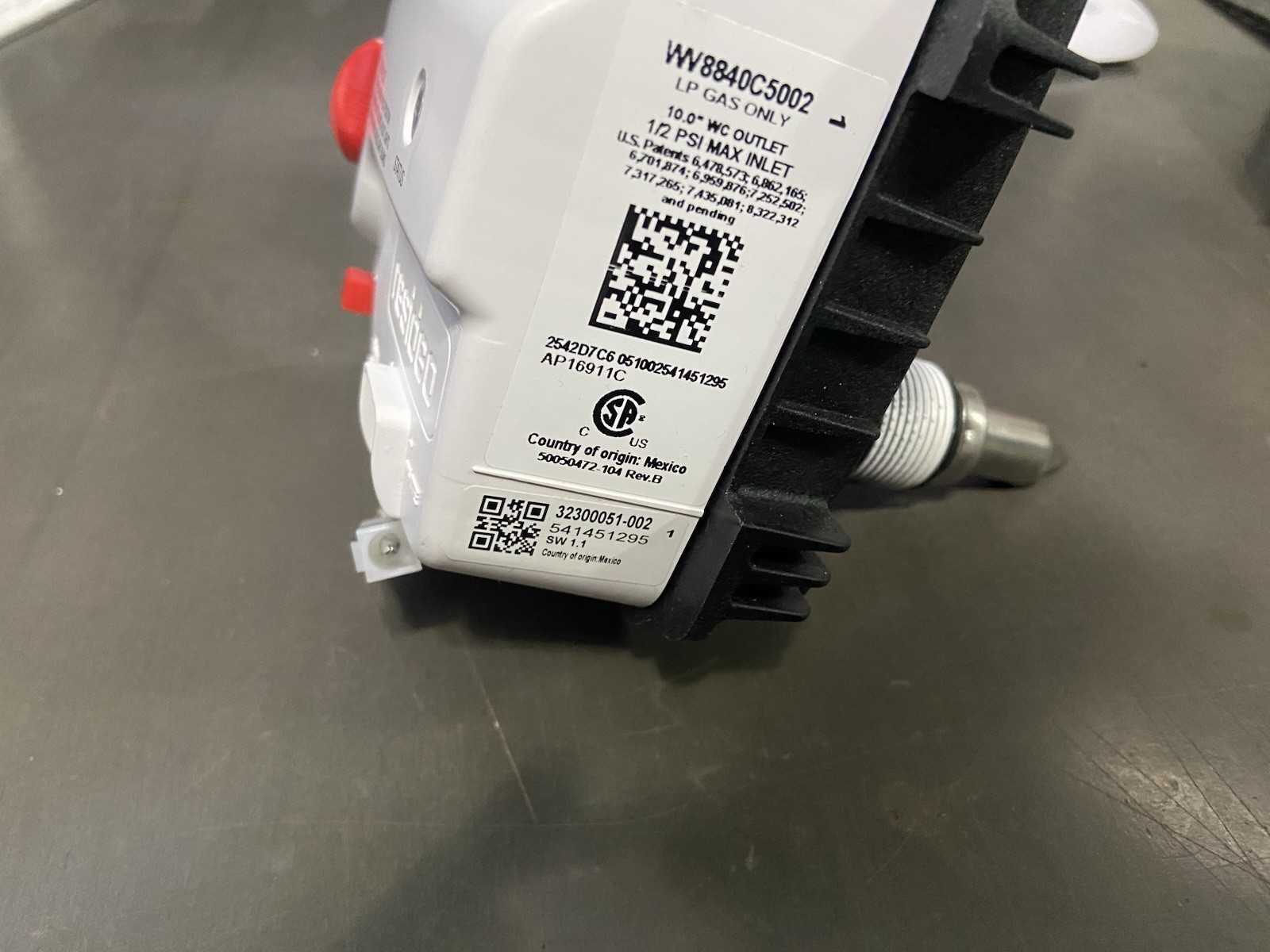 RESIDEO SP20833C (Thermostat Gas Control) – LP Gas Only Valve PROTECH RHEEM