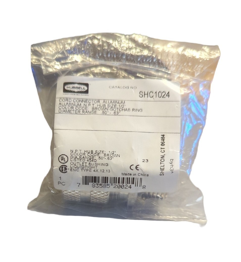 Strain Relief Cord Connector, Male, Liquid Tight, 0.5 to 0.63 in., 1/2 in.