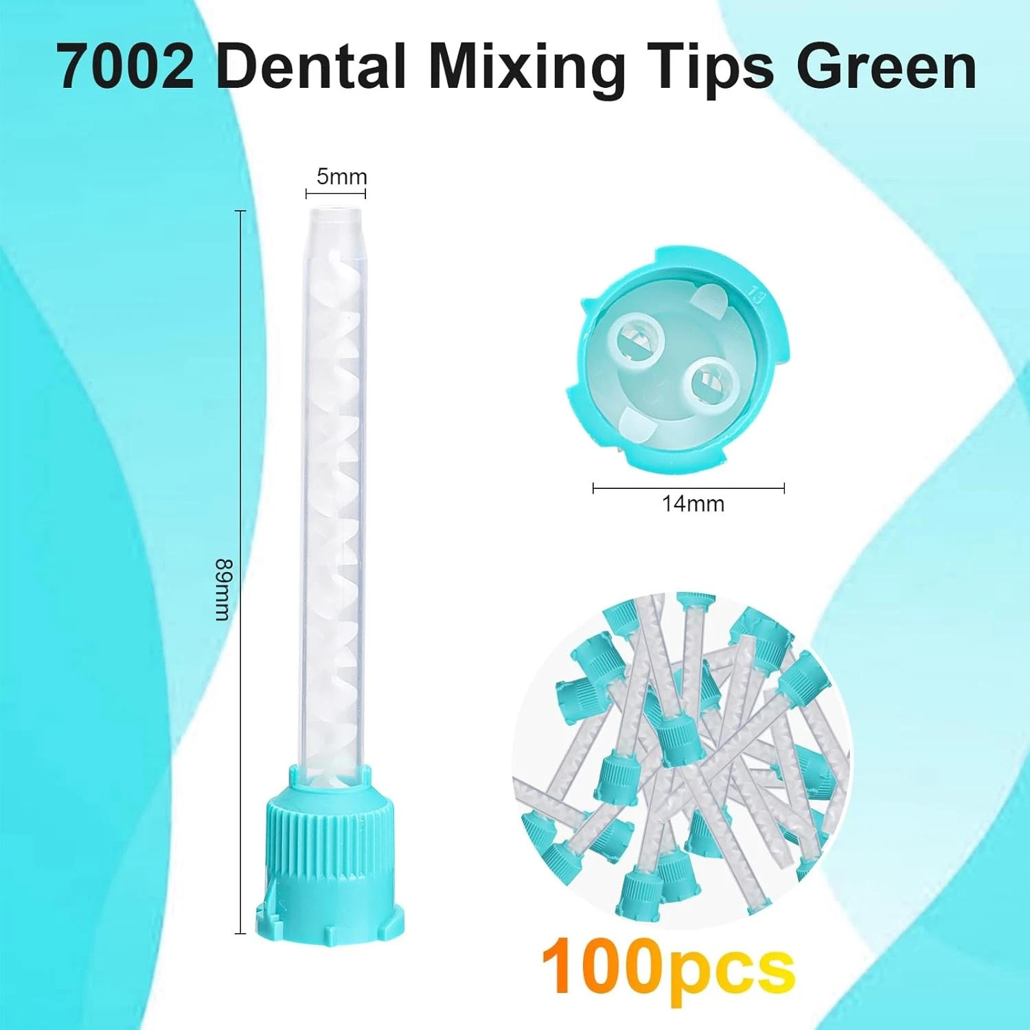 50Pack Dental Mixing Tips for Impression Material C&B Cements Temporary Crowns