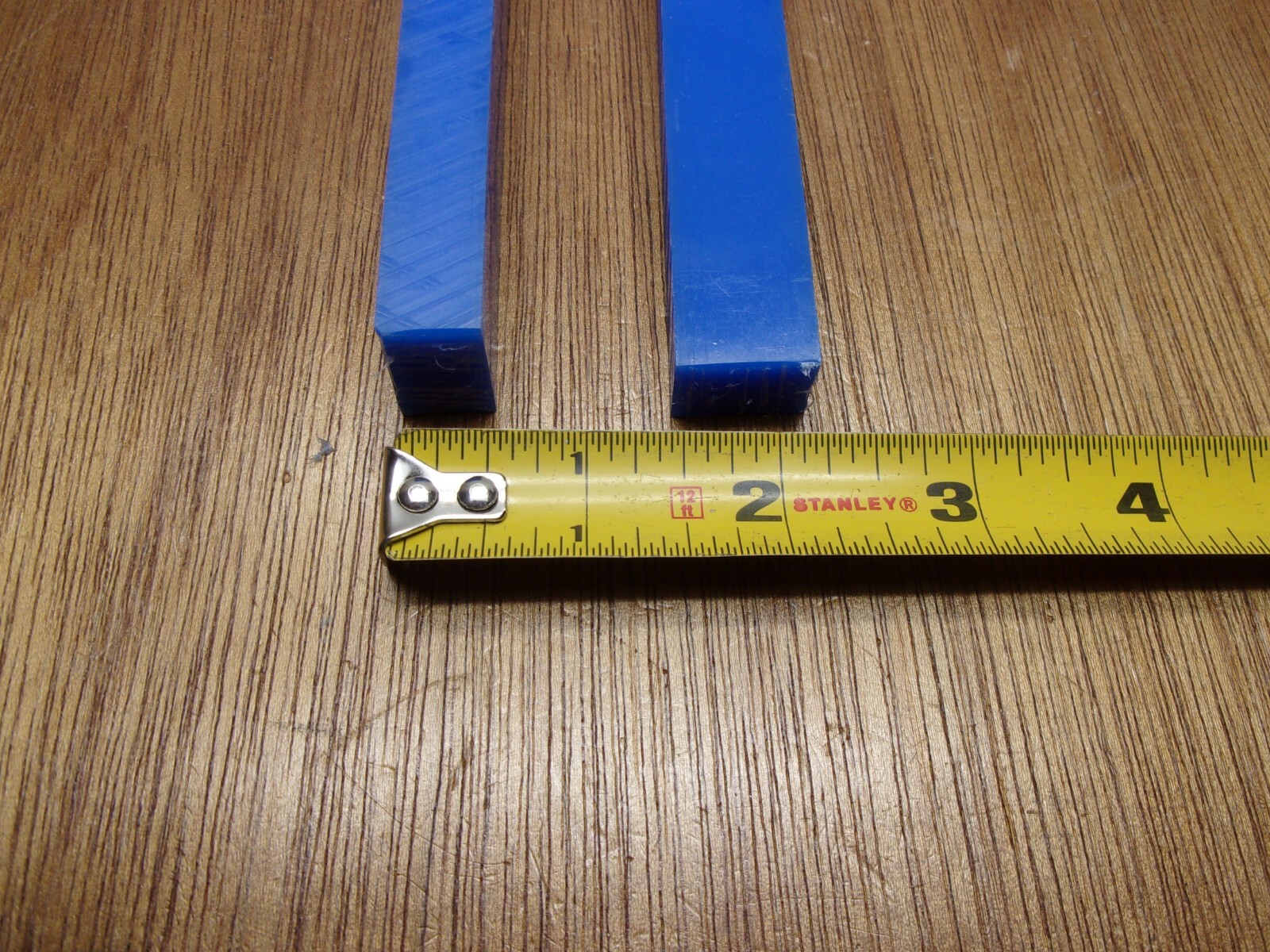 (Qty.2) 3/4″ X 1/2″ X 12″ UHMW PE Tivar Blue Flat Bar Plate Stock FDA Compliant