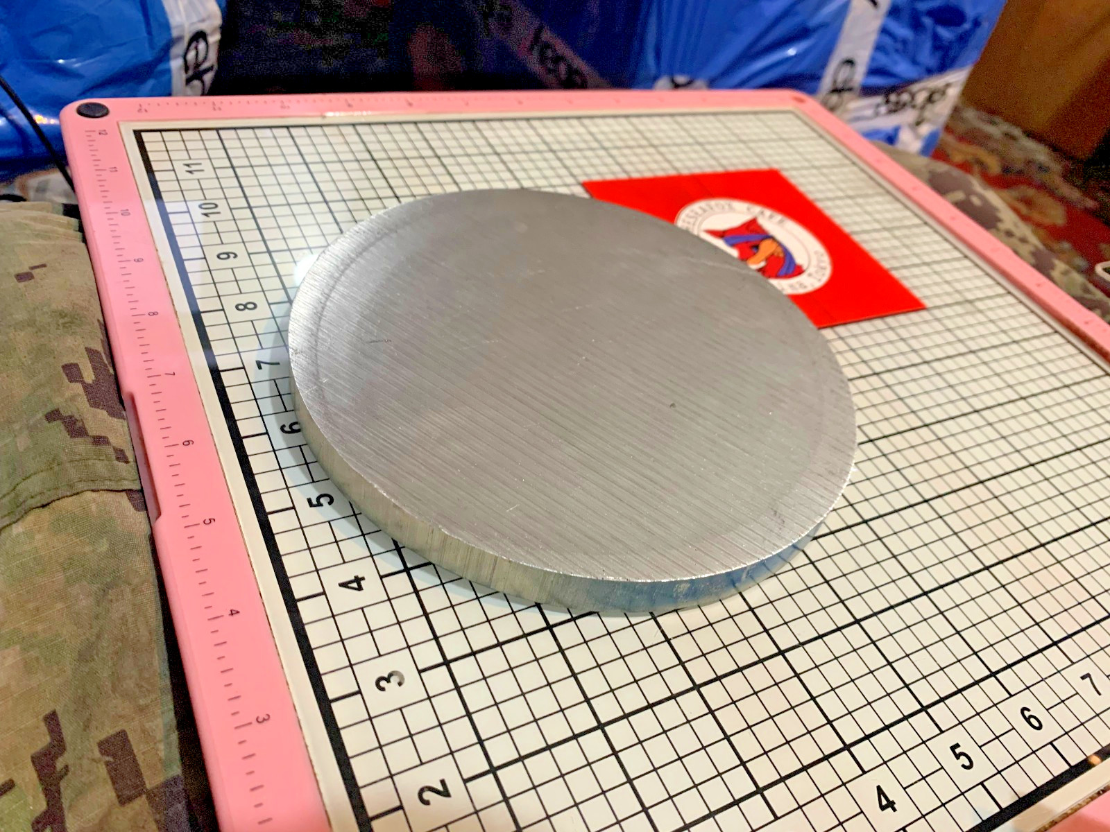Aluminum Disk plate rod, 6.50″ dia X 1/2″ (0.500), Machining Plate- Mini Lathe