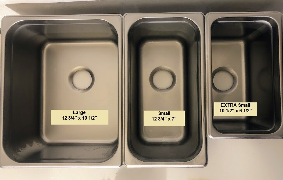 EXTRA SMALL Complete Concession Sink – Plumbing & Drain Kit 3 + 1 Compartments