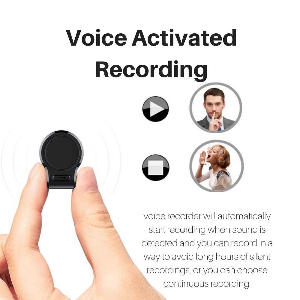 16/32GB Spy Digital Voice Activated Recorder Mini Hidden Audio Recording Device