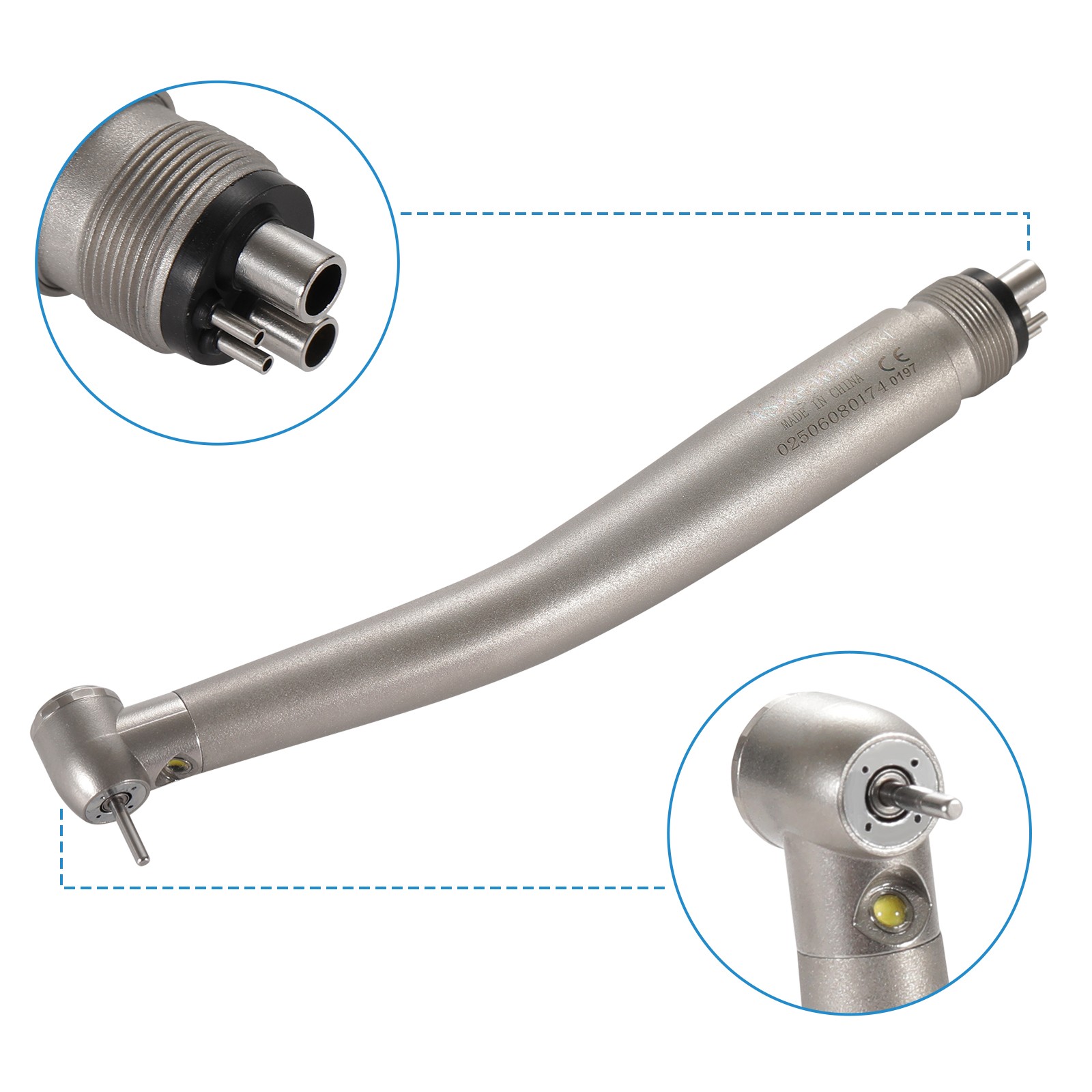 Dental LED Fibre Optic Contra Angle 1:1 Handpiece Fit NSK Ti-Max X25L Style