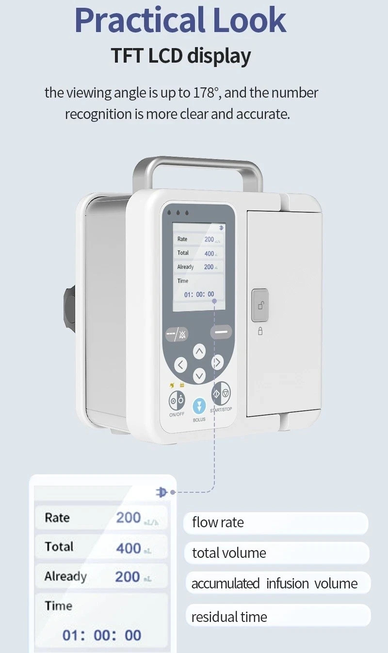 US Stock Human Use Volumetric Infusion Pump – High Precision with Alarm System