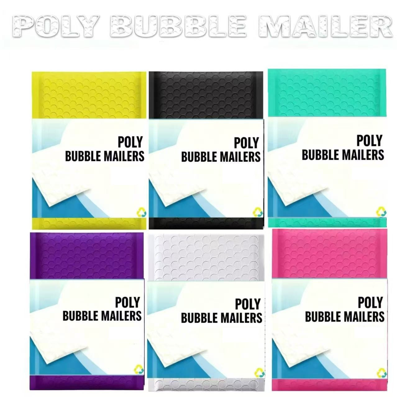 Multi Colors & Sizes Premium Bubble Mailers – Poly Shipping Padded Envelops Bags