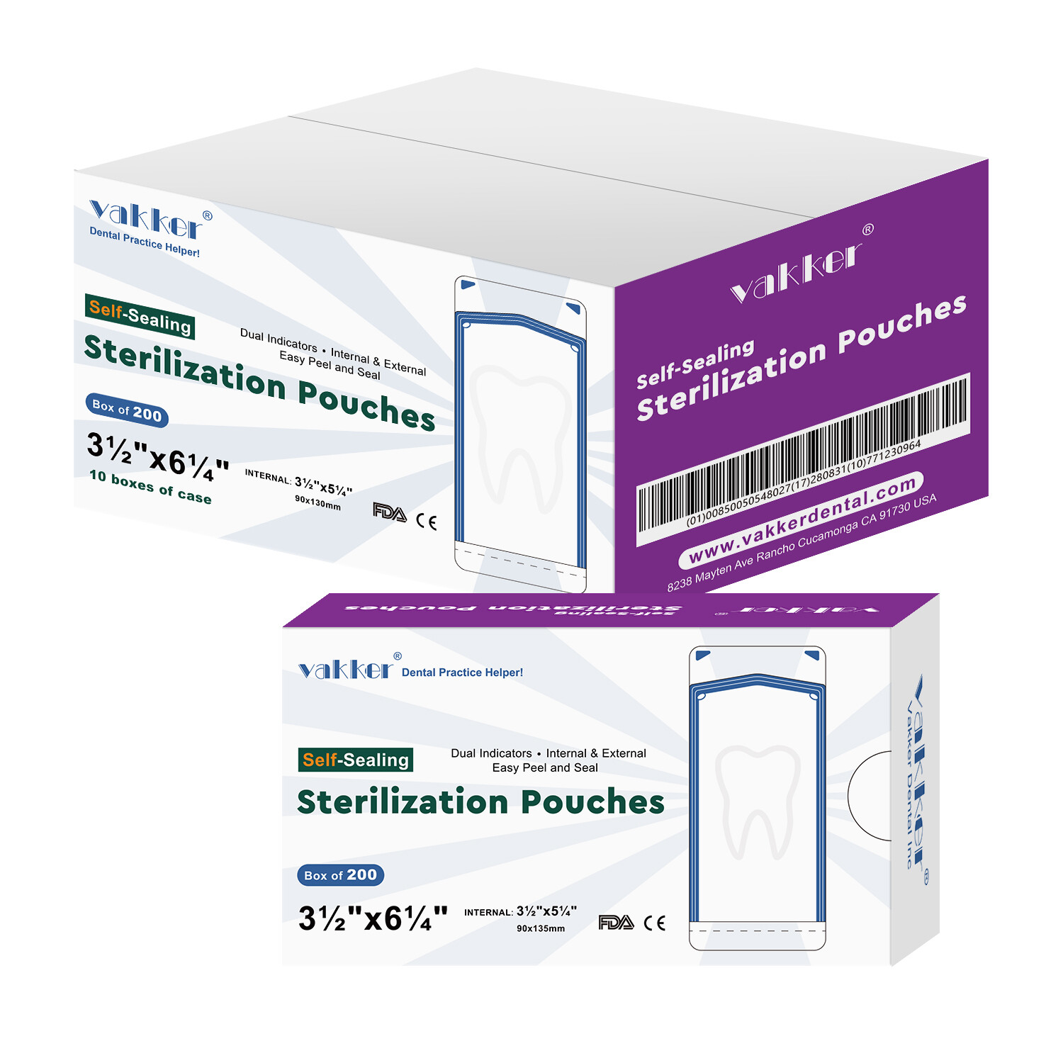 All Size Dental Self Seal Sterilization Pouches Autoclave Sterilizer Bag FDA