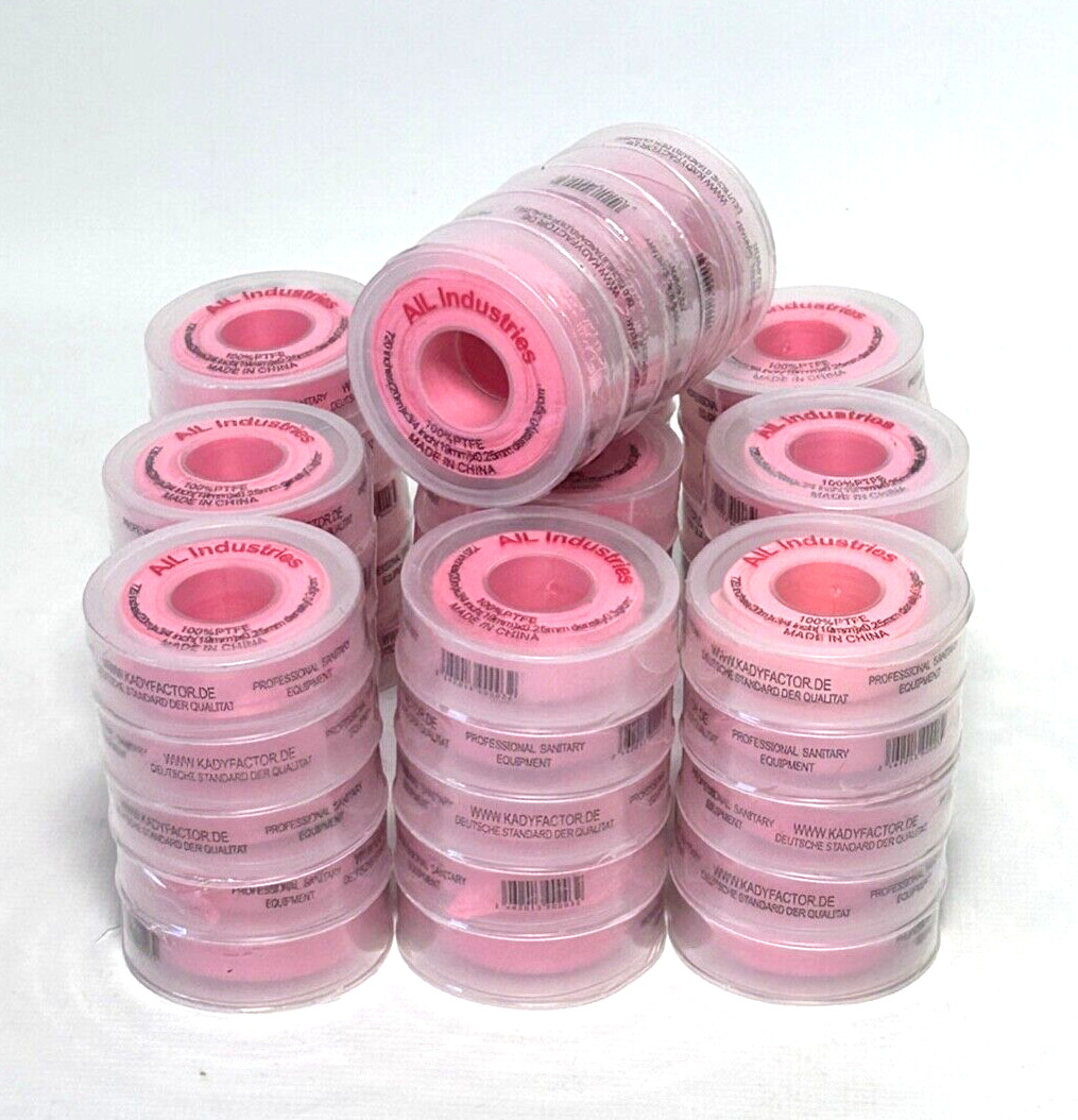(50) PLUMBERS PTFE TEFLON THREAD SEAL PIPE FITTING TAPE 3/4″ X 720″ X 0,25mm