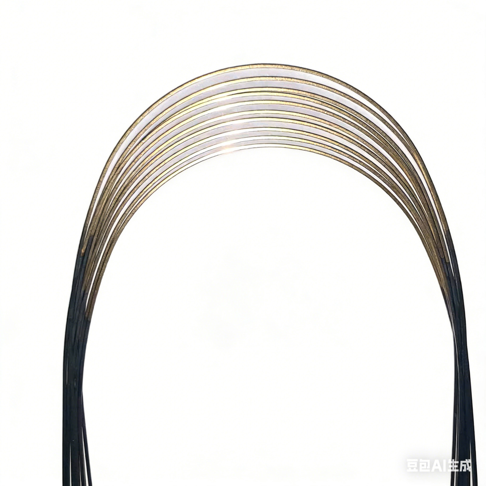 1×Dental Ortho 24K Gold Coated Super Elastic Ni-Ti Rectangular Wire 16×16 Upper