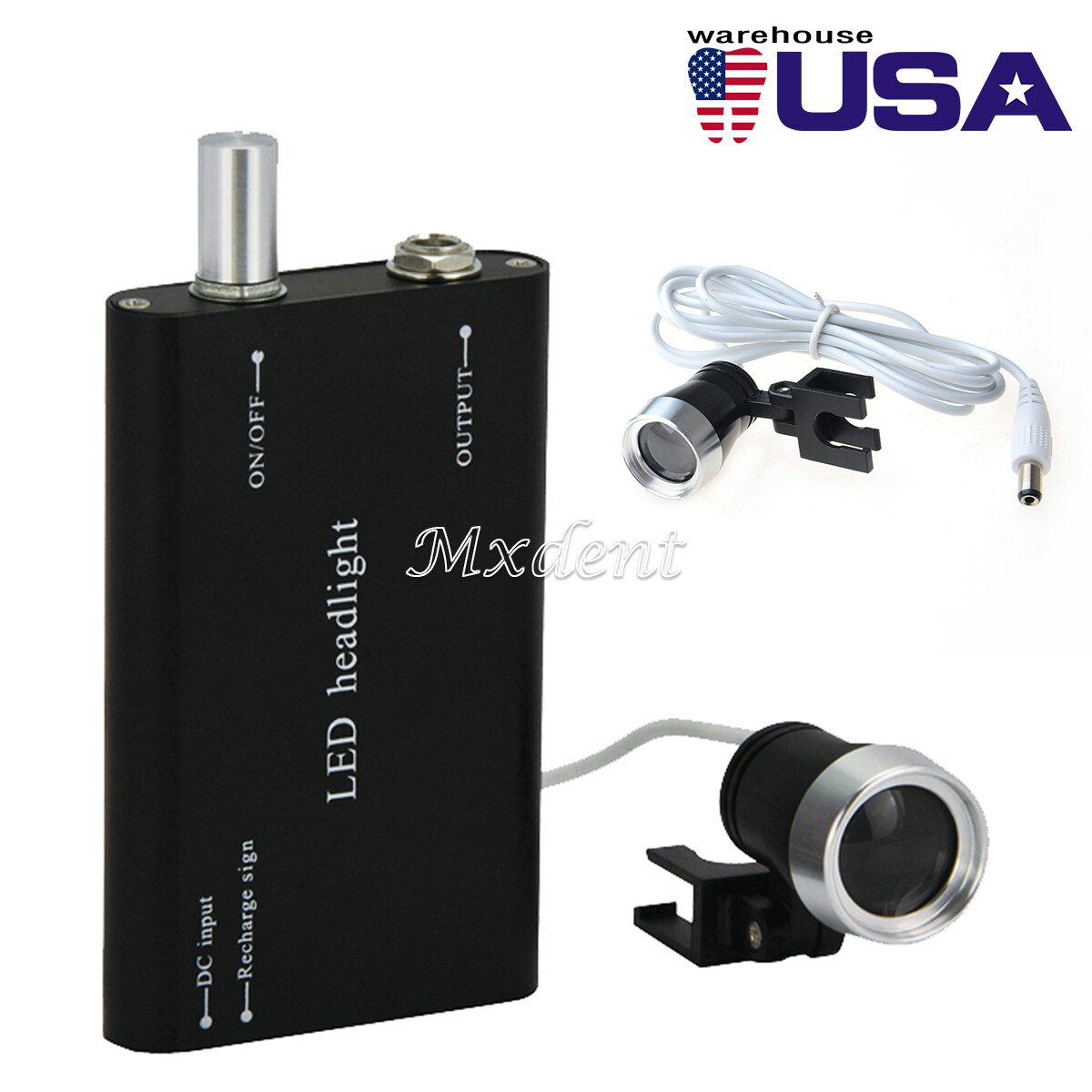 Dental LED Lampara Luz de Cabeza para Negro Quirúrgica Médica Binocular Lupa
