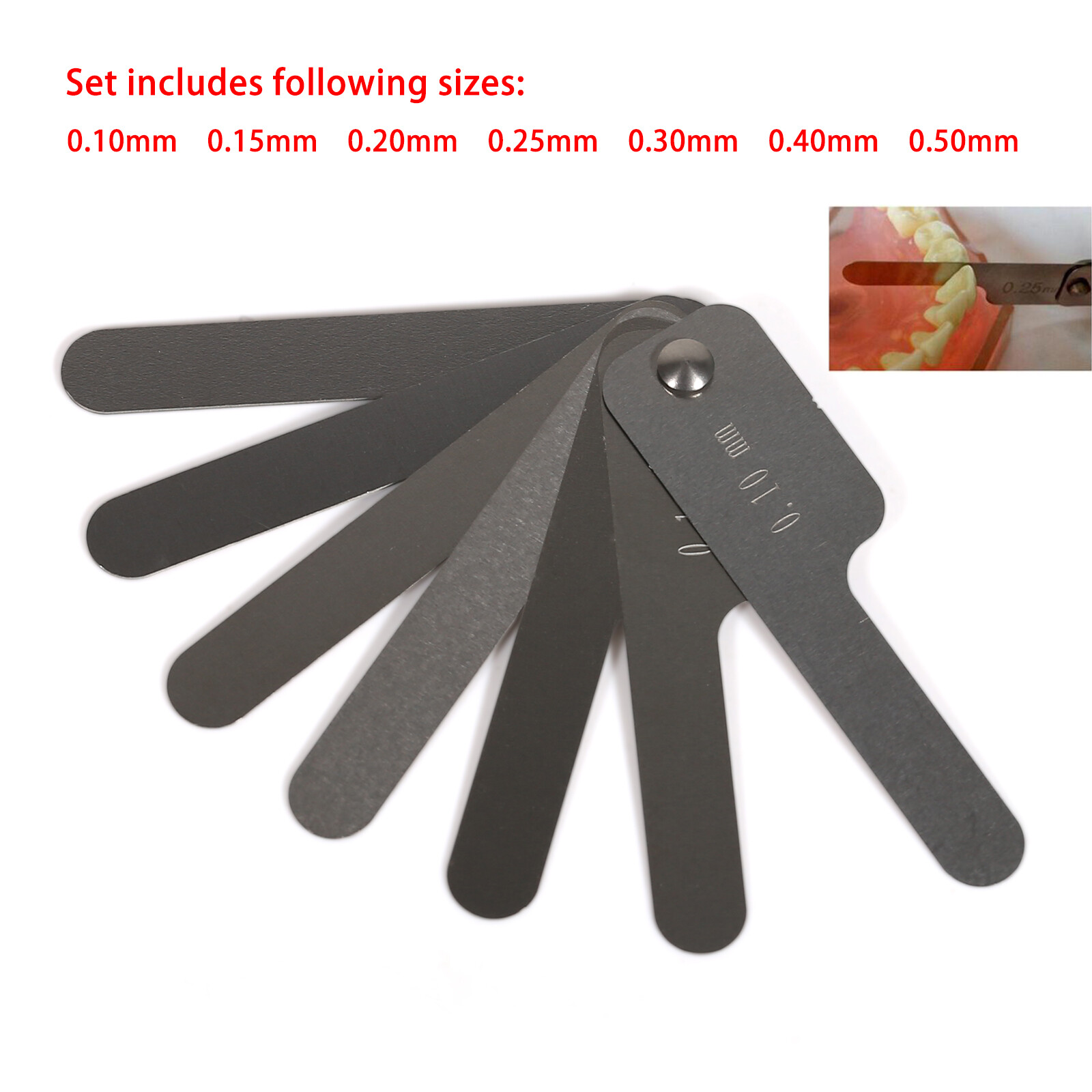 7/Set Sale Orthodontic Interproximal Enamel Reduction IPR Gauge Ruler