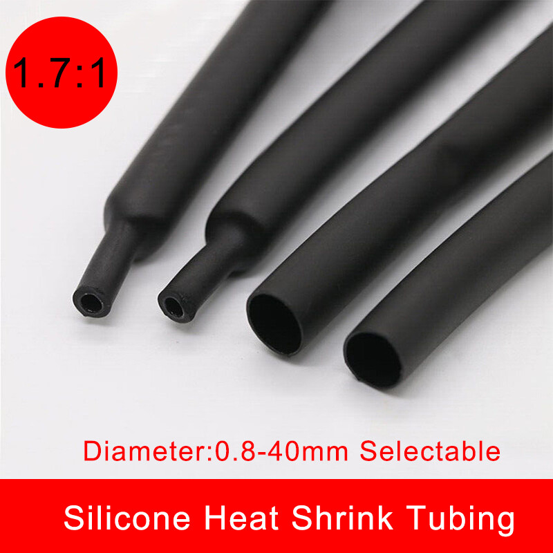 1.7:1 Silicone Heat Shrink Tube High Temperature Resistance 0.8mm-40mm Optional
