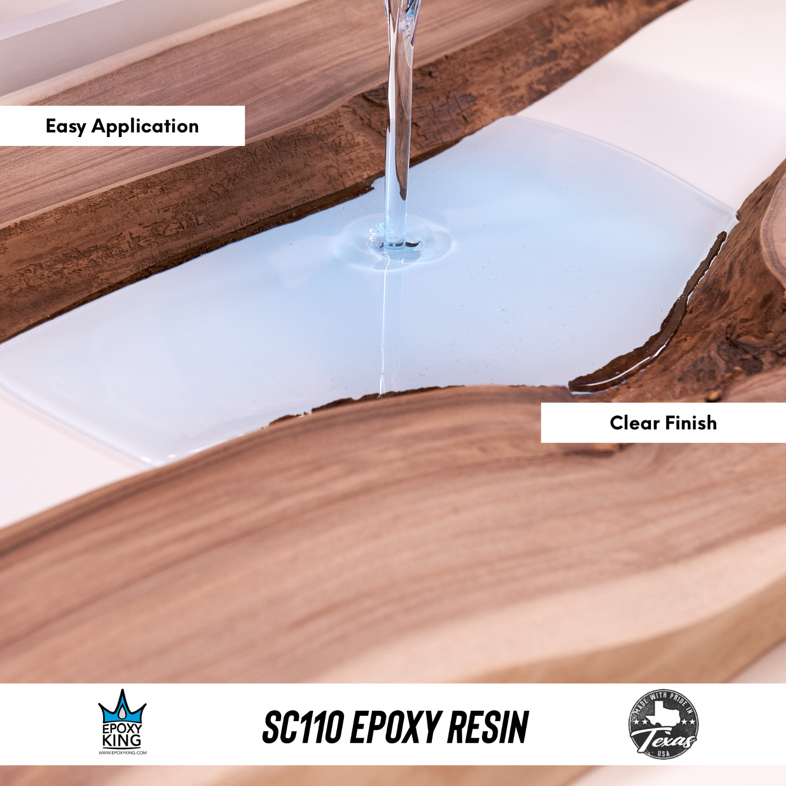 CLEAR EPOXY RESIN 1 GALLON KIT * UV RESISTANT * MARINE GRADE * NON-TOXIC * BOAT