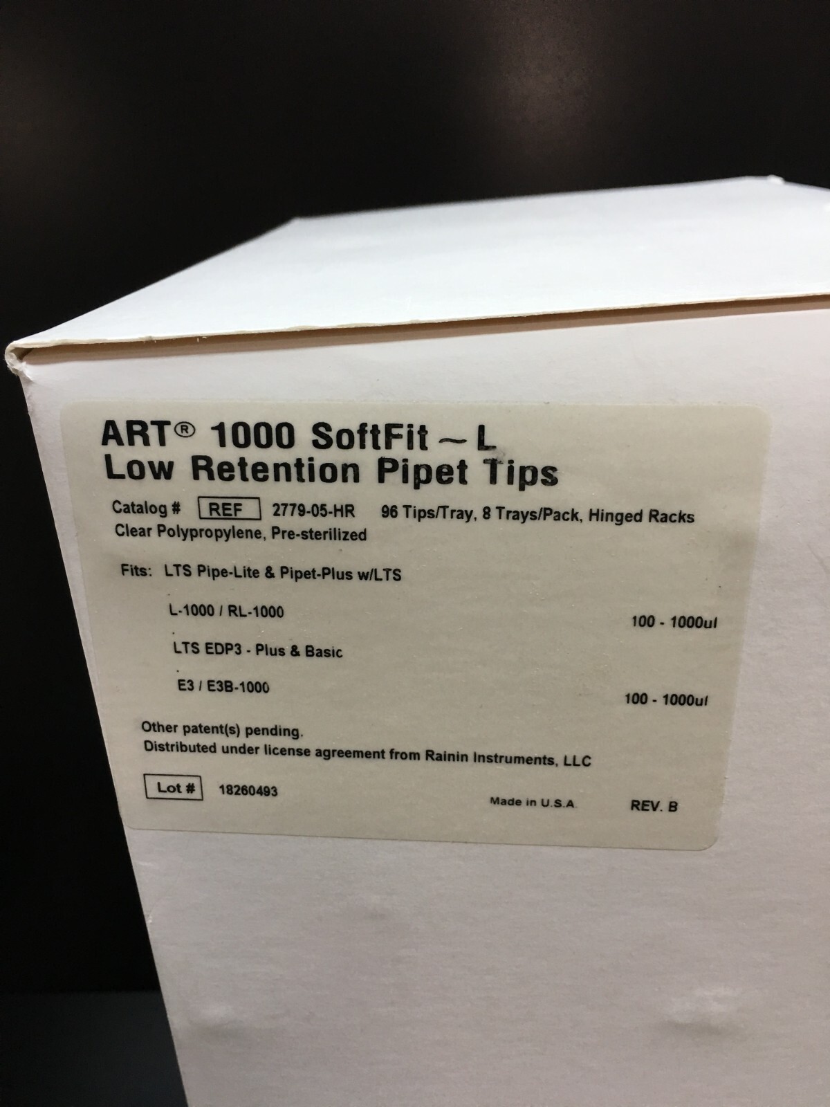 Thermo MBP REF 2779-05-HR ART 1000 SoftFit Low Retention Pipette Tips Lot 2 PKS