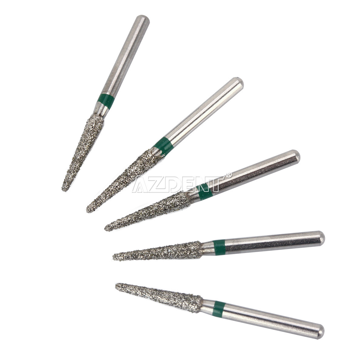 100pcs Dental Diamond Burs Friction Grip 1.6mm for High Speed Handpiece AZDENT