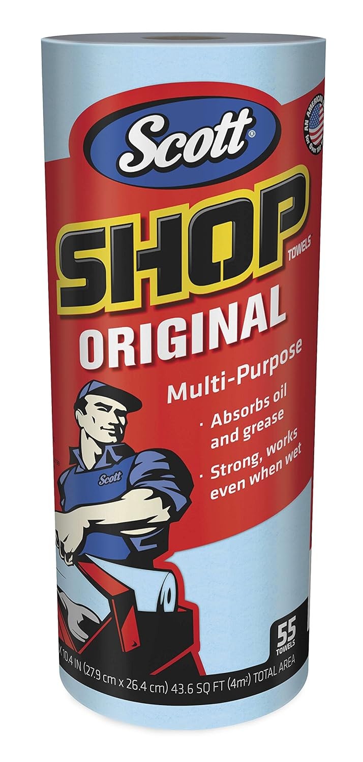 10″ x 12″ Kimberly-Clark 75190 Shop Towels Blue 1 Box of 200 1 Box of 200 Towels