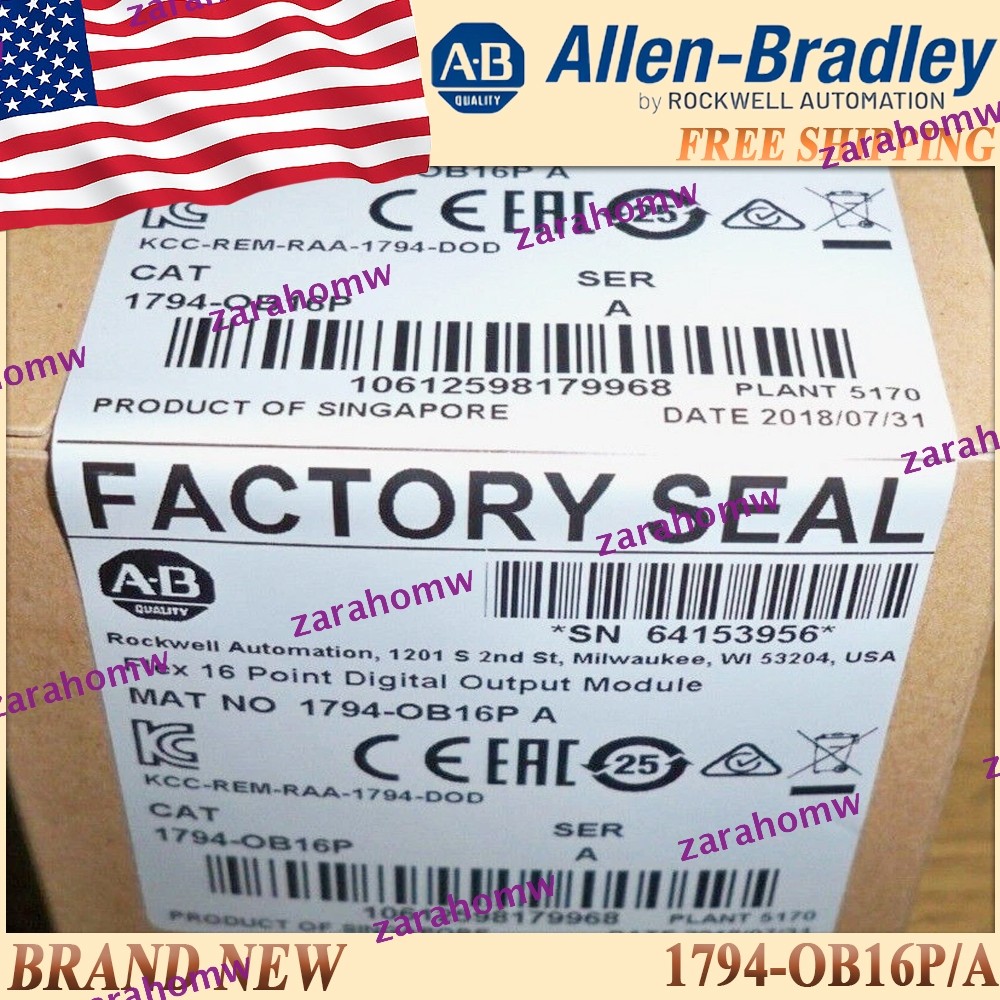 New in Box AB 1794-OB16P/A Flex 16 Point Digital Output Module 1794OB16P serA US