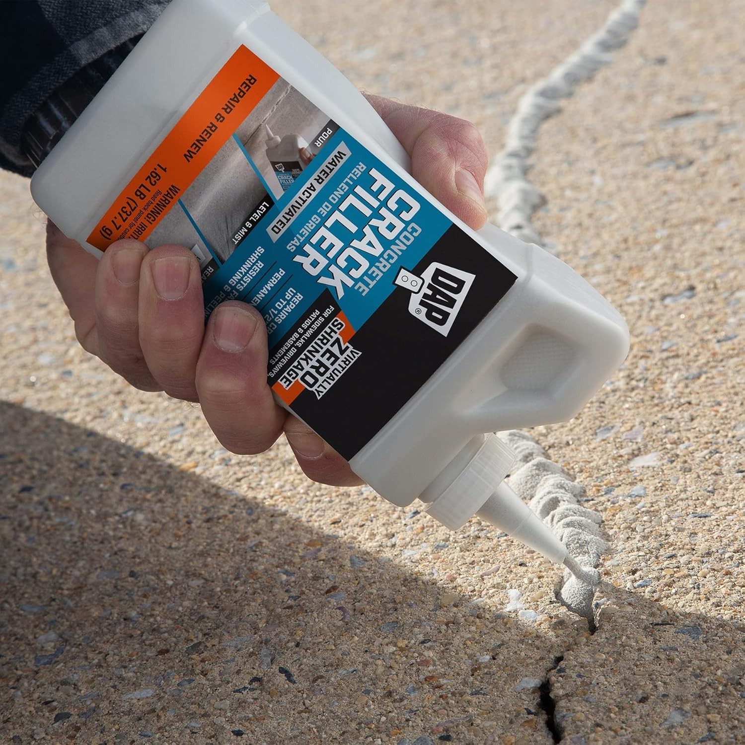 Concrete Crack Filler, Gray 16oz Dry 7079860500 DAP 7079860500 Resists Shrinkage