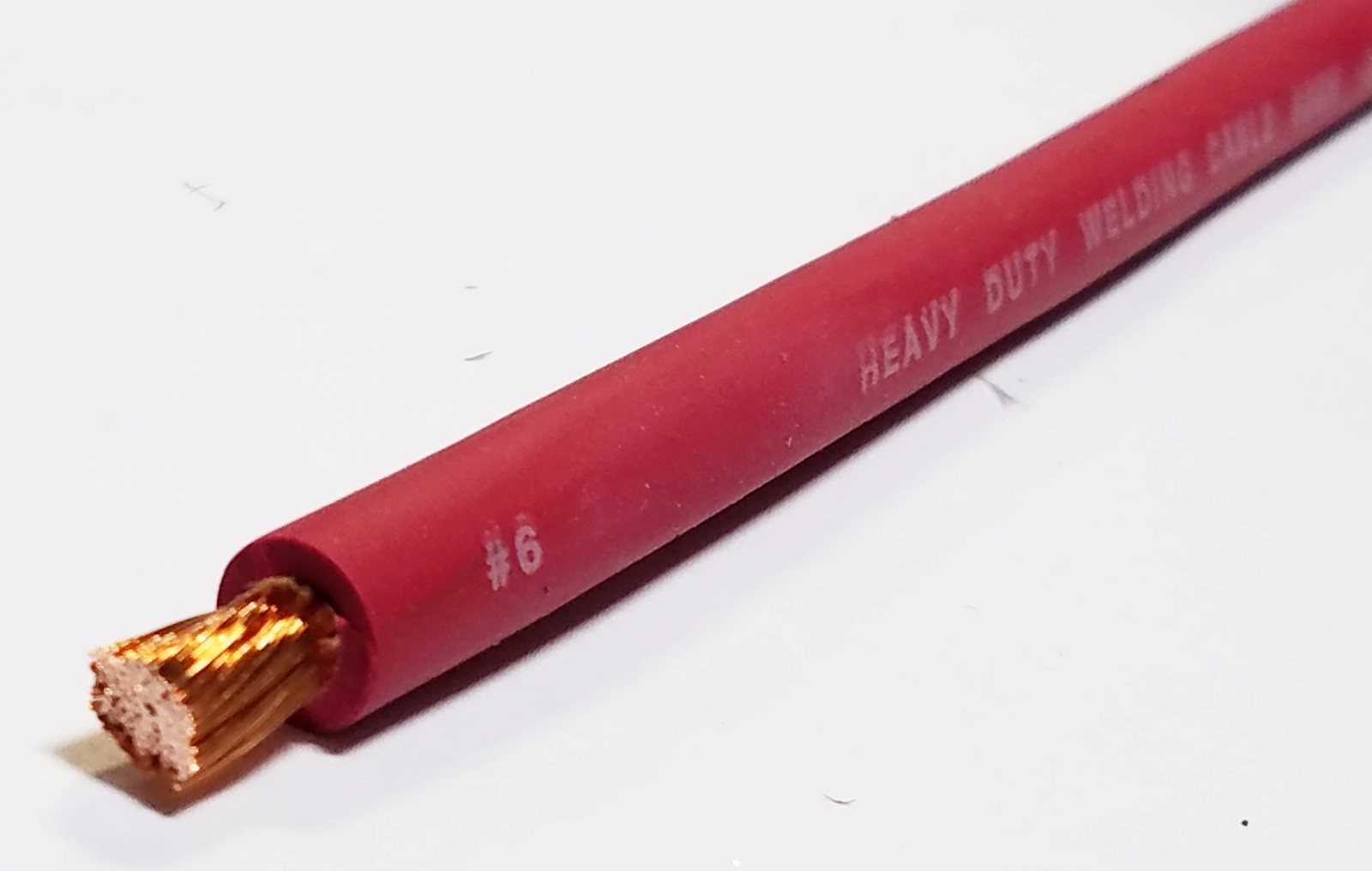 20 FT 6 gauge AWG EXCELENE EPDM 105c WELDING CABLE RED MADE IN USA
