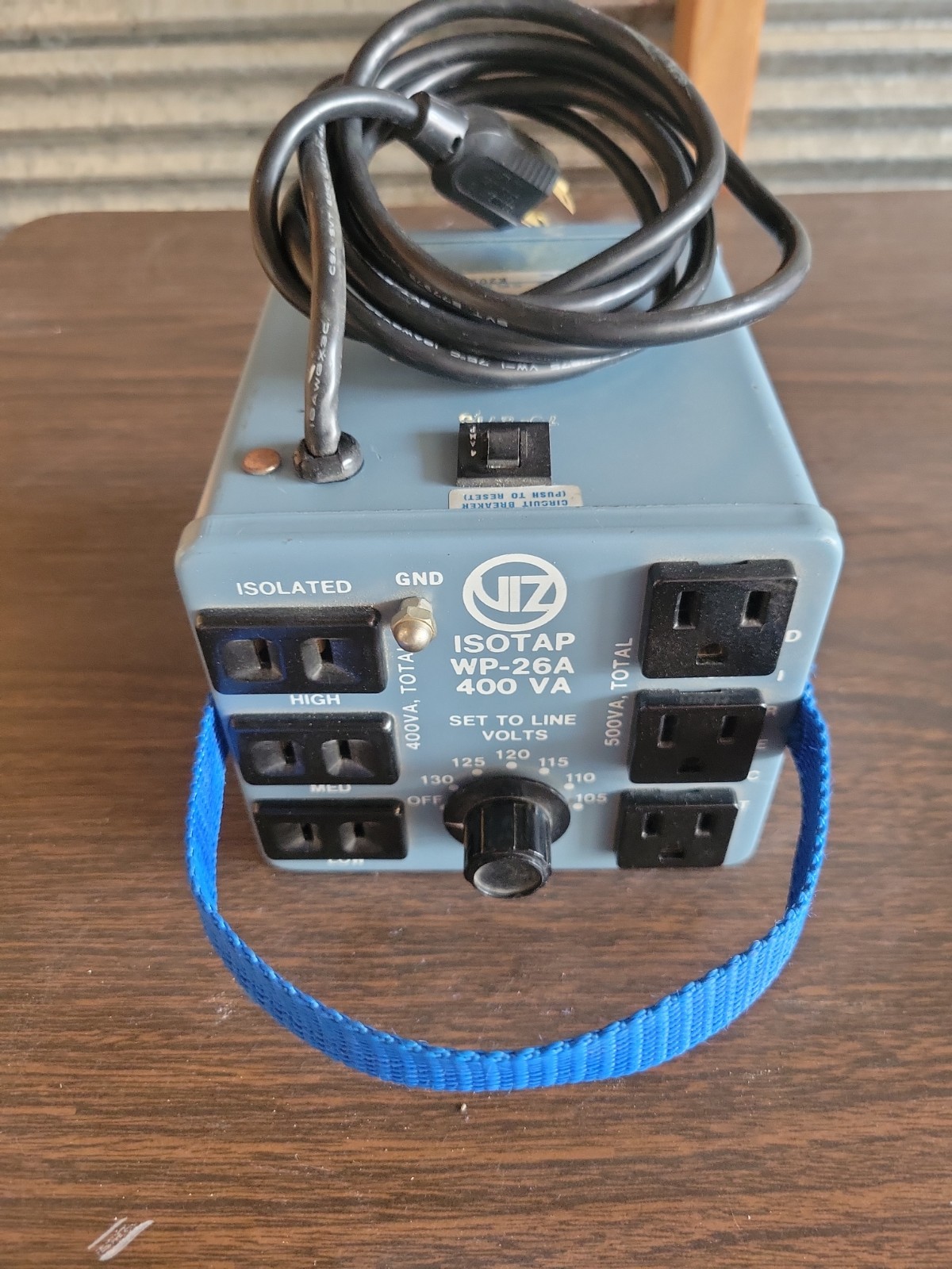 VIZ Isotap WP-26A 400VA Isolation Transformer 120VAC 50/60Hz