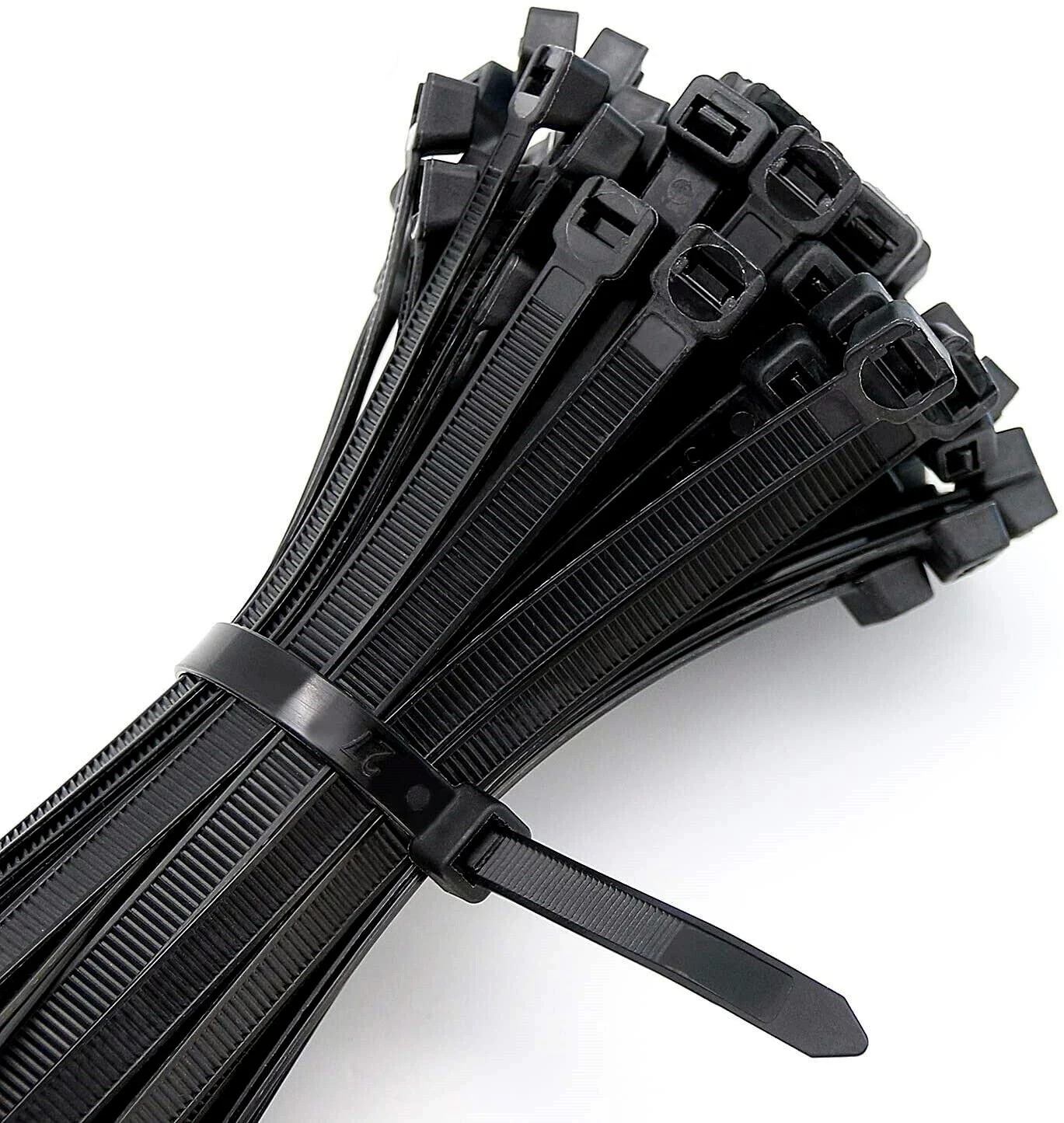 100 BLACK NYLON CABLE ZIP TIES Heavy Duty UV Resistant 4 6 8 10 12 15 18 24 & 36