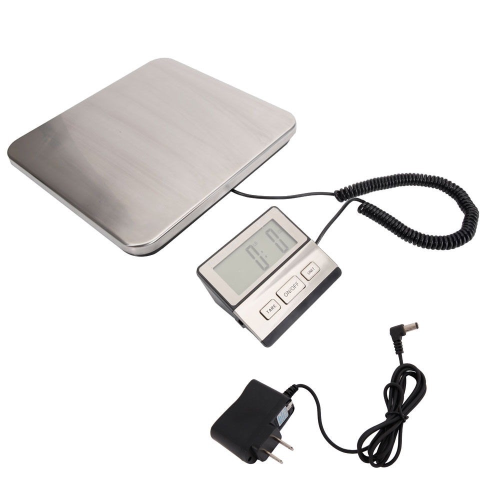 HEAVY DUTY DIGITAL SHIPPING POSTAL PARCEL SCALE 440 LBS CAPACITY STAINLESS STEEL
