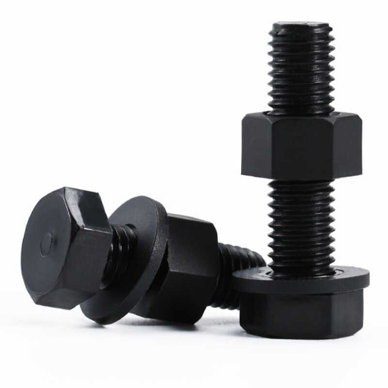 Plastic Hex Head Screws Black Nylon Bolts With Nut Washer M3 M4 M5 M6 M8 M10 M12