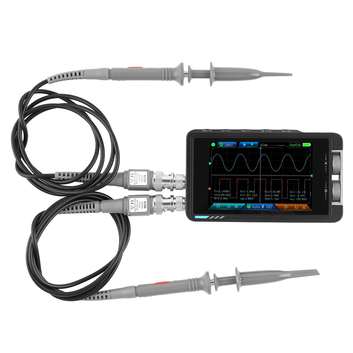 FNIRSI DS215H Oscilloscope Handheld Dual-Channel 2-IN-1 Digital Signal Generator