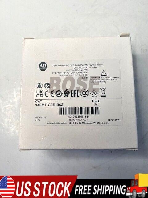 Allen Bradley 140MT-C3E-B63 Motor Protector Breaker Manual Motor Starter NEW