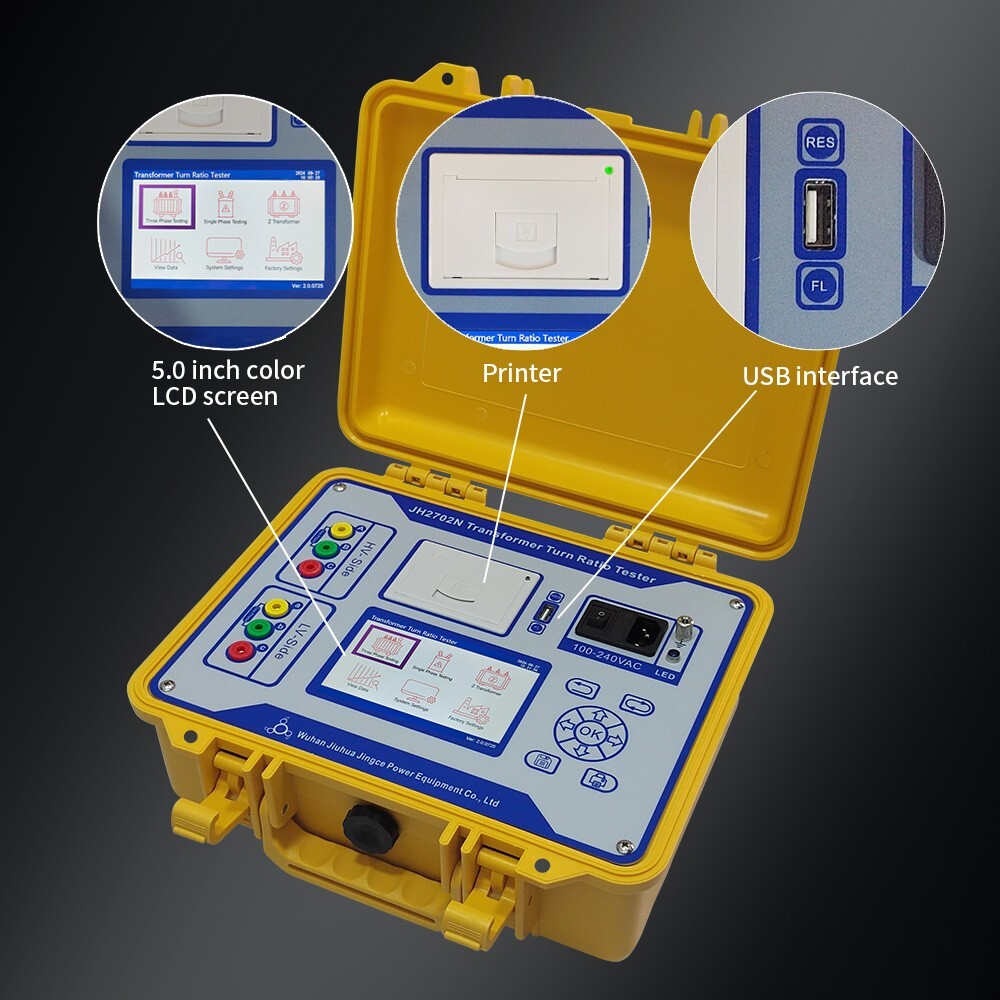 JH2702N TTR Meter Transformer Turns Ratio Tester Spanish/English PT CT Test