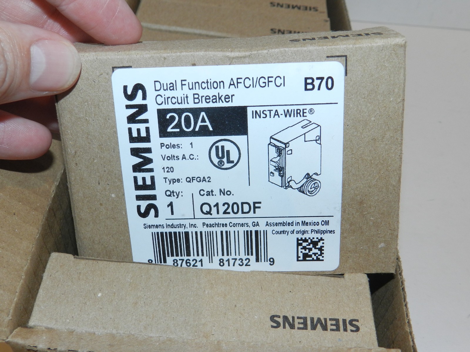 10 PCS SIEMENS Q120DF 20A DUAL FUNCTION AFCI/GFCI NEW IN BOX NIB USA OEM