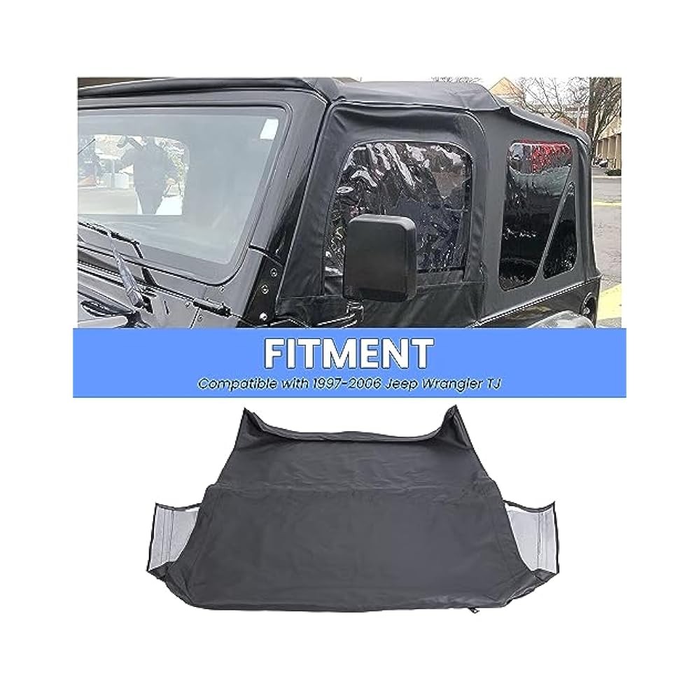1997,2006 Jeep Wrangler TJ Soft Top, Kojem Black Vinyl, 2,Door, w/Windows