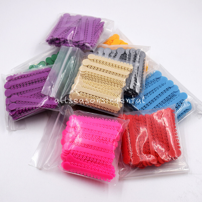 1040 Dental Orthodontic Ligature Ties Elastic Rubber Band Elastomeric Ligaduras