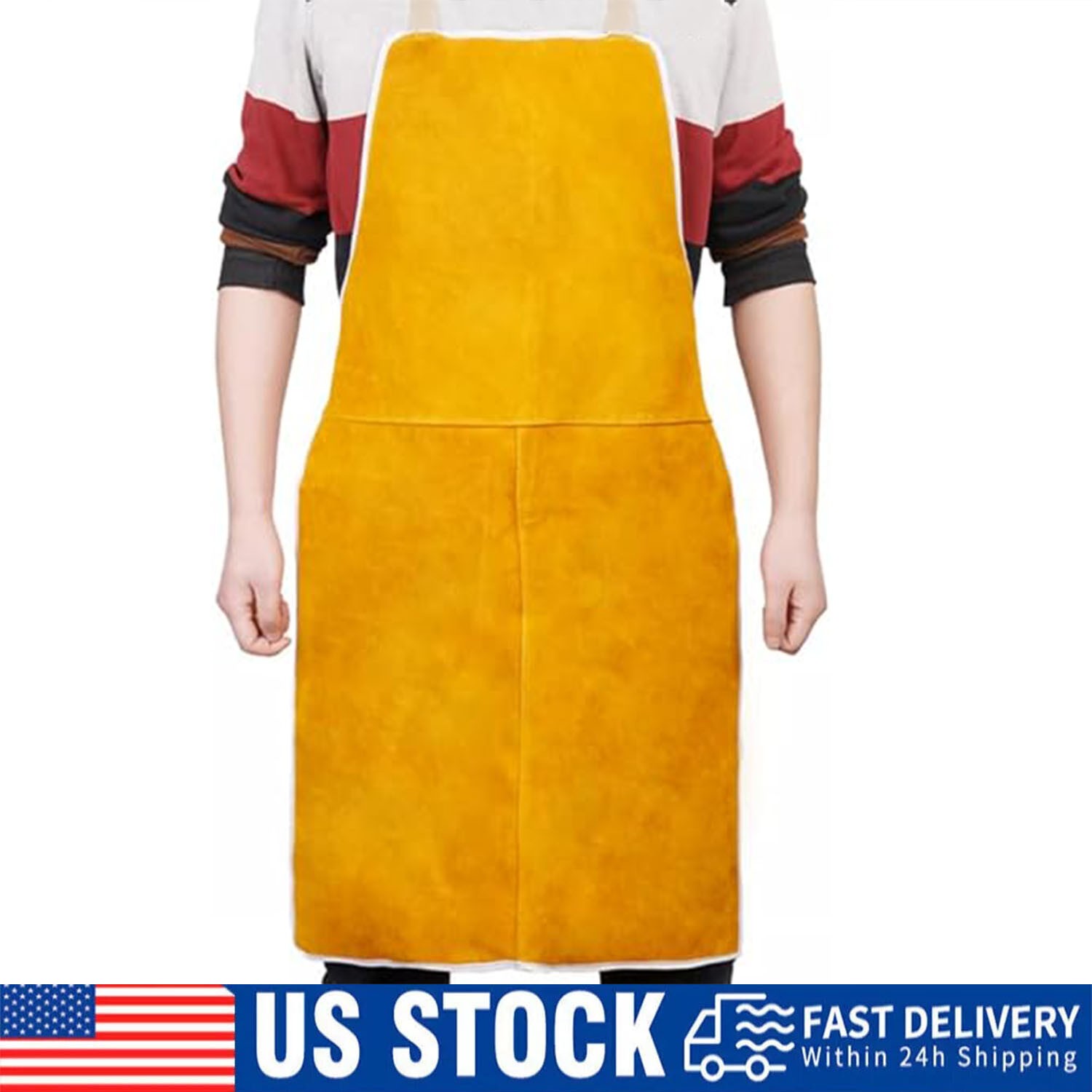 Leather Welding Welder Apron Blacksmith Mechanic Protective Working Gear Brown