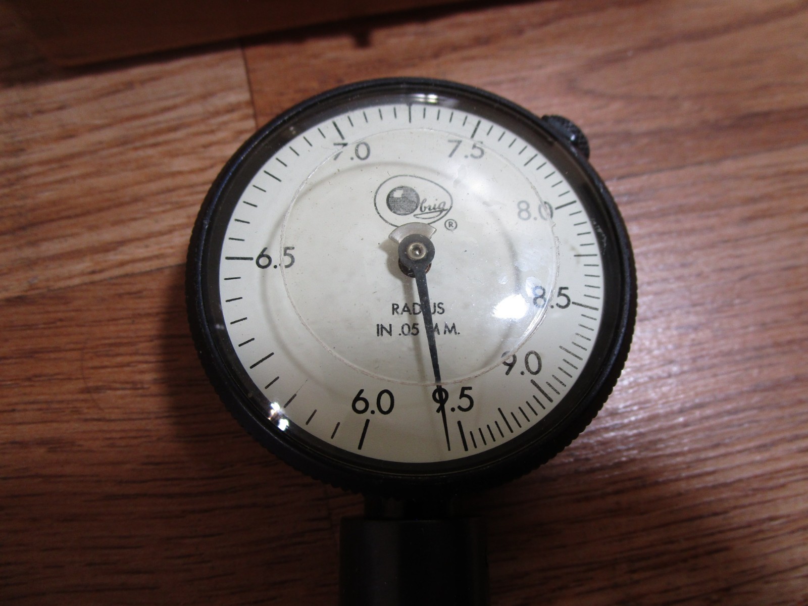 Vintage Obrig Radius Dial Gauge Indicator 0.05mm (0.001″) in Case USA
