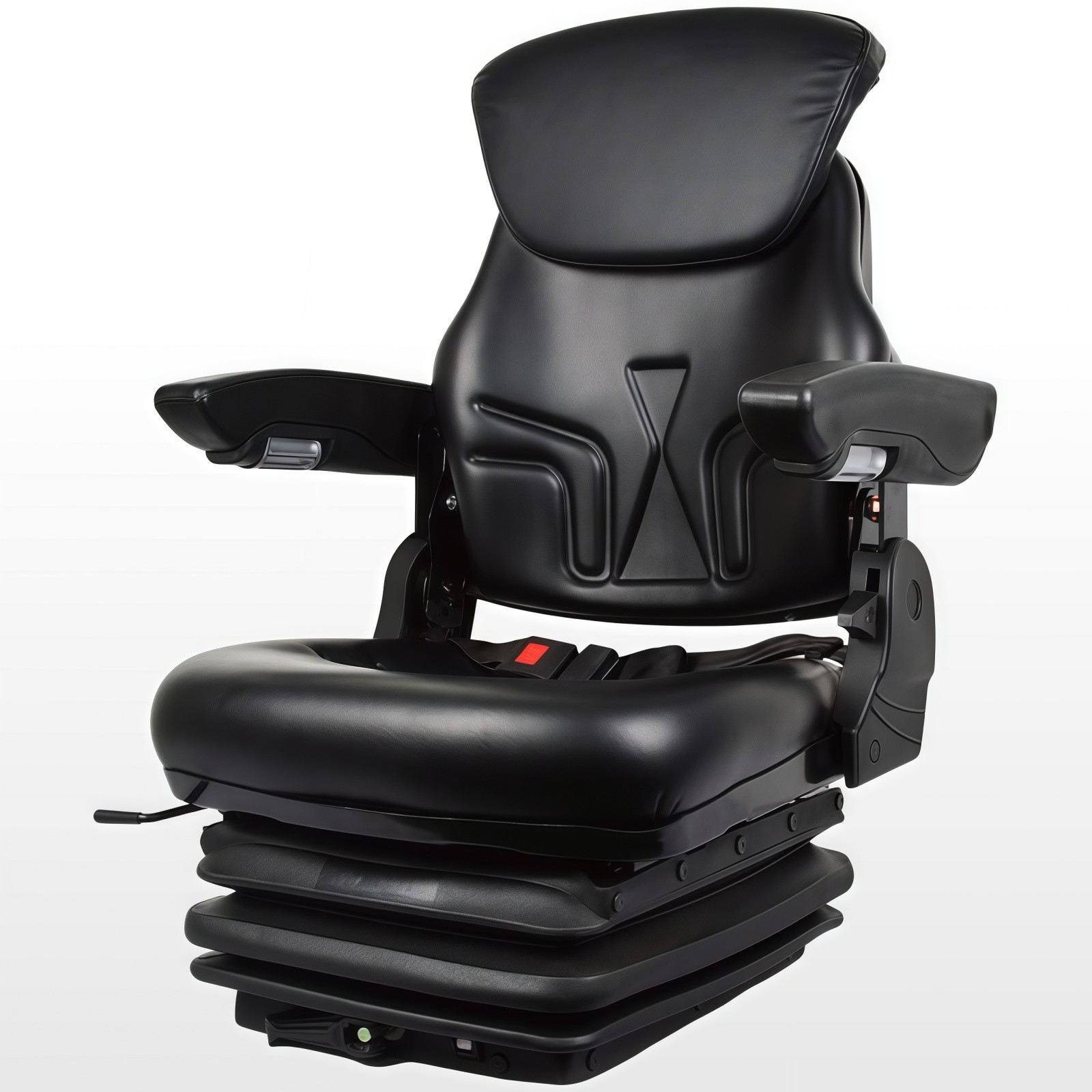 Forklift Tractor Seat Suspension Adjustable Backrest Armrest Safety Belt NEW