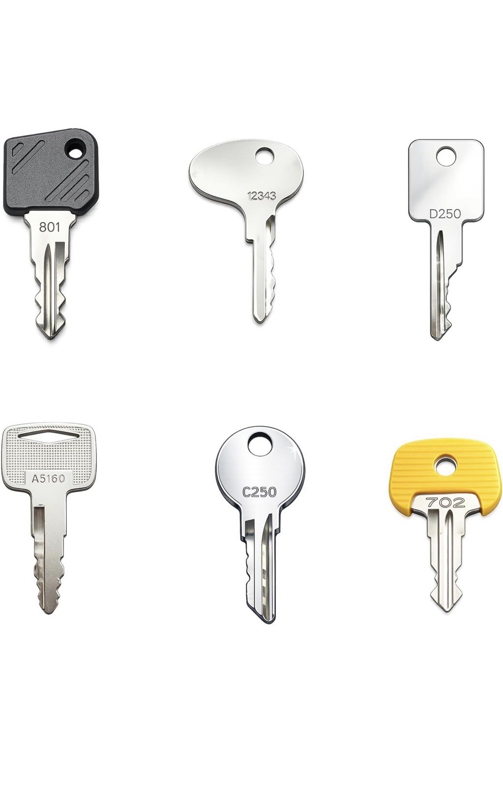 18 Forklift Ignition Key Set Toyota Hyster Doosan Yale Nissan Crown Clark Bobcat