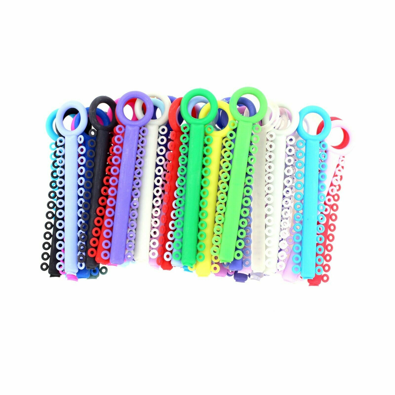 1040Pcs/Bag Dental Orthodontic Super Elastic Ligature Ties Rubber Bands 37 Color