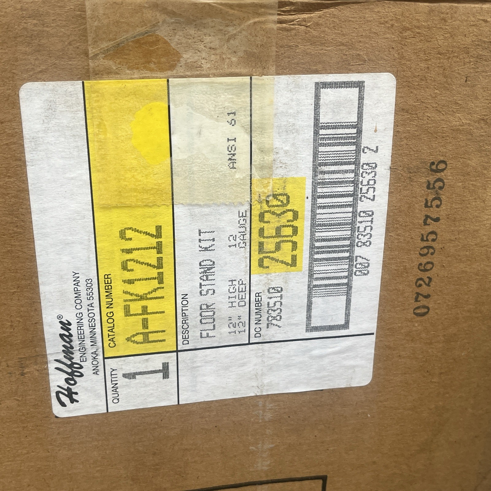 Hoffman AFK1212 8.12″ x 12.06″ x 12″ Steel Enclosure Floor Stand Kit 2 pc