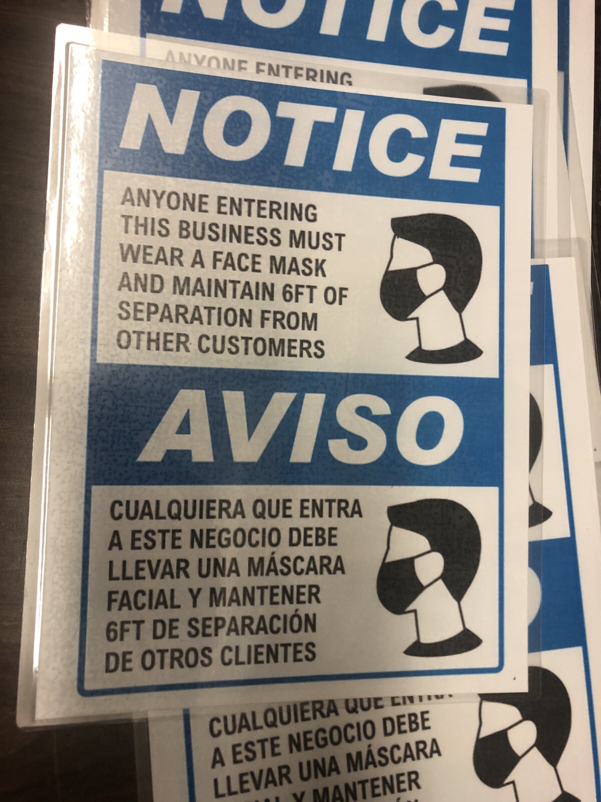 NOTICE FACE MASK REQUIRED SIGN / SAFETY SIGN / (2) HIGH QUALITY