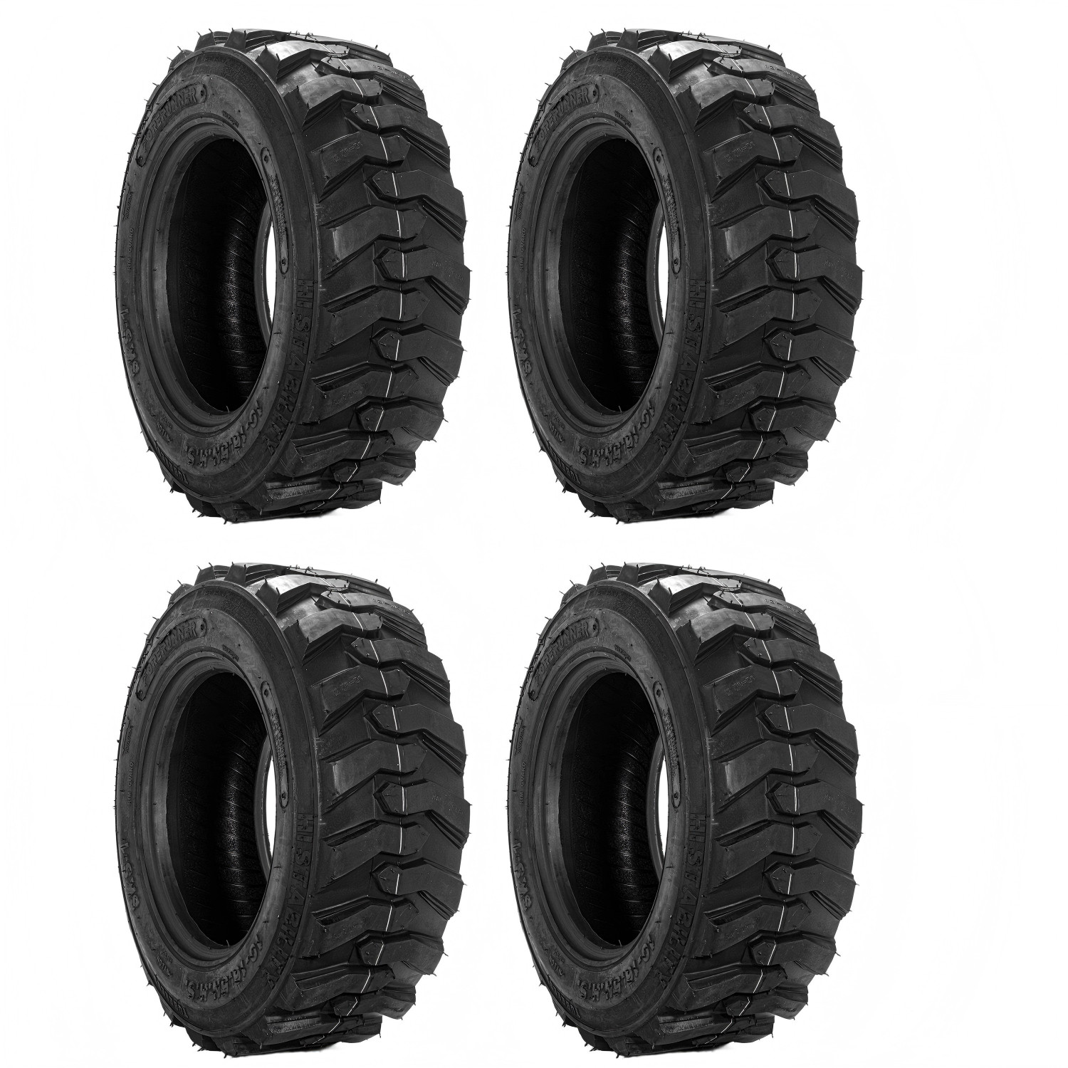 Set 4 10×16.5 Skid Steer Loader Tire 12 Ply 10-16.5 Heavy Duty for Bobcat