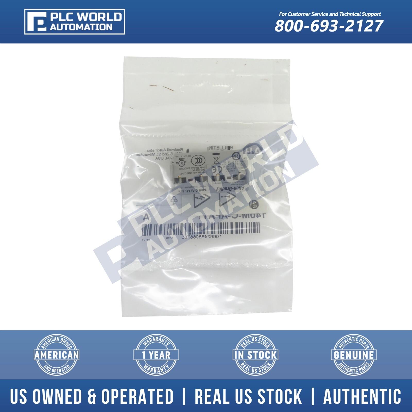 Allen Bradley 140M-C-AFA11 Ser A Auxiliary Contact Block, Brand New